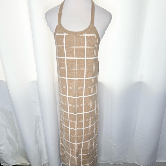 ❗️NWOT❗️CASHMERE Cotton Blend Midi Halter Dress - Picture 2 of 10
